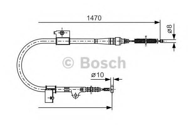 Трос, стояночная тормозная система 1 987 477 757 BOSCH