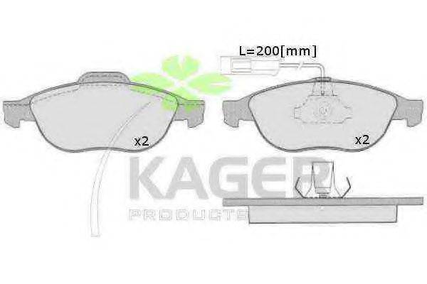 Комплект тормозных колодок 35-0643 KAGER