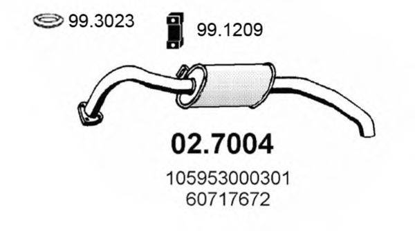 Глушитель выхлопных газов конечный 02.7004 ASSO