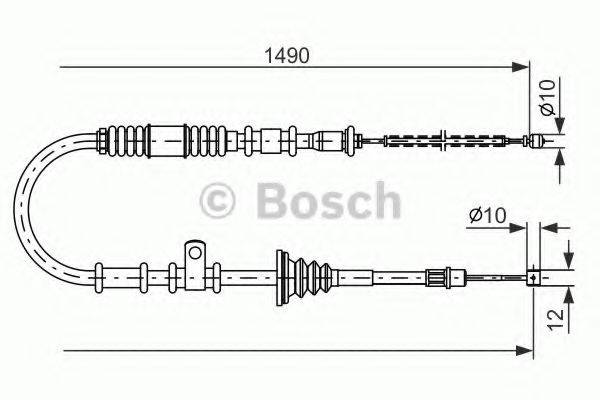 Трос, стояночная тормозная система 1 987 477 675 BOSCH