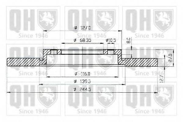 Тормозной диск BDC3234 QUINTON HAZELL