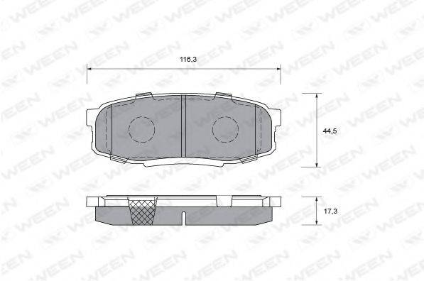 Комплект тормозных колодок, дисковый тормоз 151-0012 WEEN