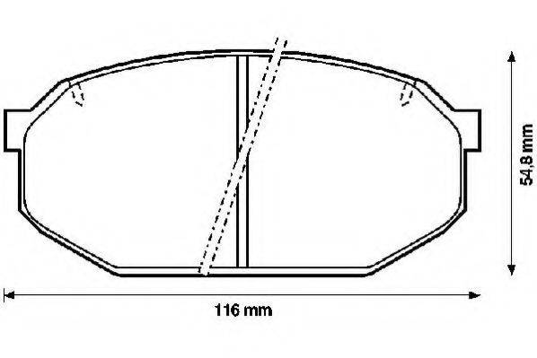 Комплект тормозных колодок, дисковый тормоз P0483.00 WOKING