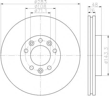 Тормозной диск MDC2278 MINTEX