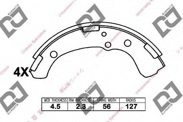 Комлект тормозных накладок BS1175 DJ PARTS