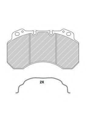 Комплект тормозных колодок, дисковый тормоз FCV1159B FERODO