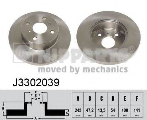 Тормозной диск J3302039 NIPPARTS