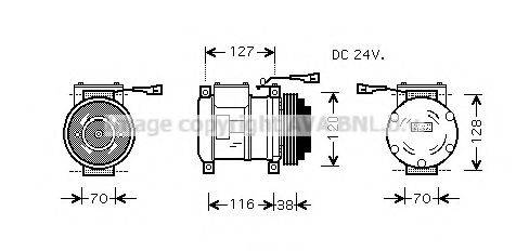 Компрессор, кондиционер IVK073 AVA QUALITY COOLING