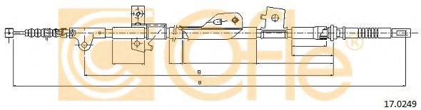 Трос, стояночная тормозная система 17.0249 COFLE