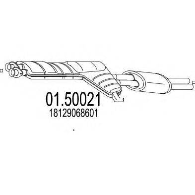 Средний глушитель выхлопных газов 01.50021 MTS