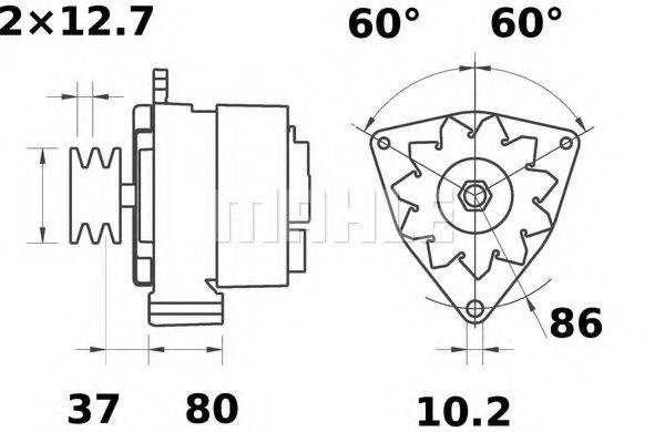 Генератор MG 206 MAHLE ORIGINAL