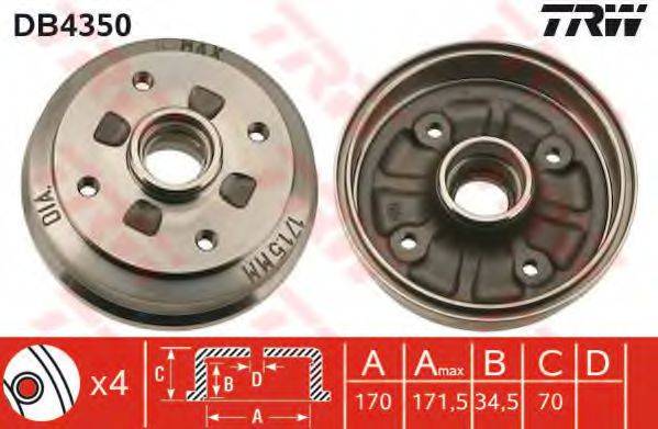 Тормозной барабан DB4350 TRW