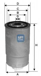 Фильтр топливный 24.H2O.05 UFI