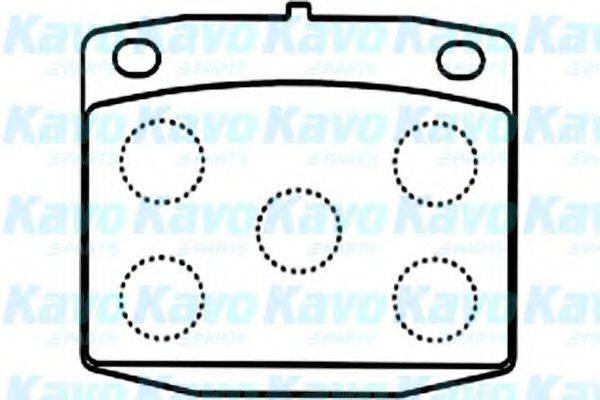 Комплект тормозных колодок, дисковый тормоз BP-6587 KAVO PARTS