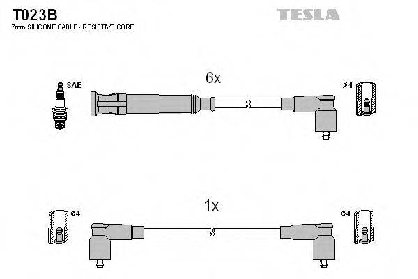 Комплект проводов зажигания T023B TESLA