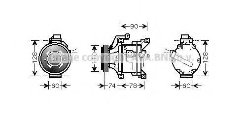 Компрессор, кондиционер TOK452 AVA QUALITY COOLING