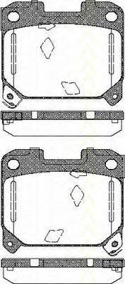 Комплект тормозных колодок, дисковый тормоз 8110 13051 TRISCAN