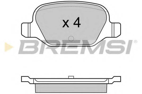 Комплект тормозных колодок, дисковый тормоз BP2974 BREMSI