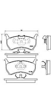 Комплект тормозных колодок, дисковый тормоз P 49 004 BREMBO