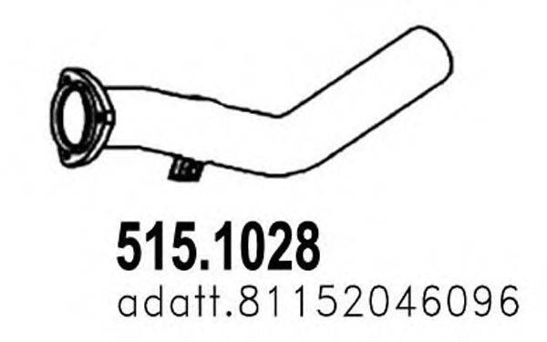 Труба выхлопного газа 515.1028 ASSO