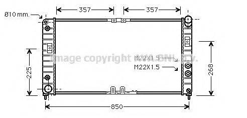 Радиатор, охлаждение двигателя OL2286 AVA QUALITY COOLING