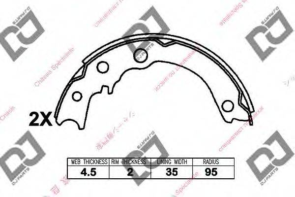 Комлект тормозных накладок BS1282 DJ PARTS