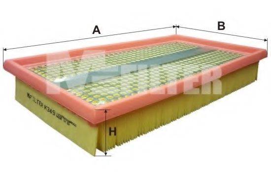 Фильтр воздушный K 349 MFILTER