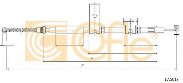 Трос, стояночная тормозная система 17.5013 COFLE