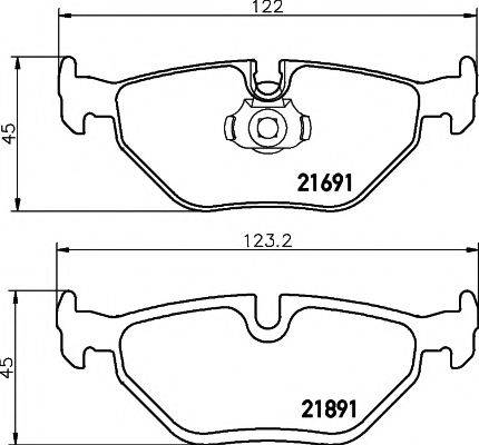 21691/17,3мм Тормозные колодки PAGID T1104 PAGID