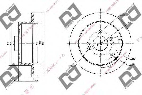 Тормозной диск BD1354 DJ PARTS