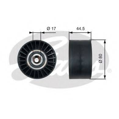 Паразитный / ведущий ролик, поликлиновой ремень T36509 GATES