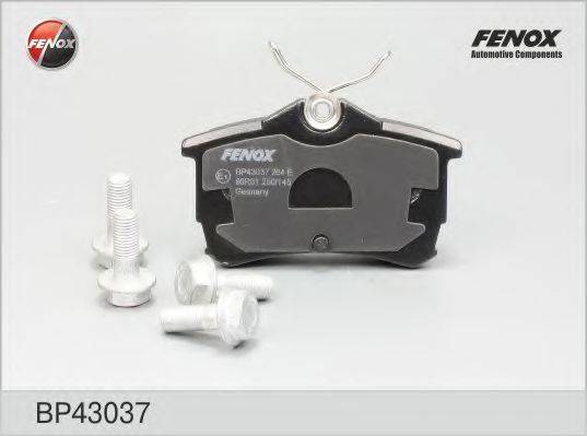 Комплект тормозных колодок, дисковый тормоз BP43037 FENOX