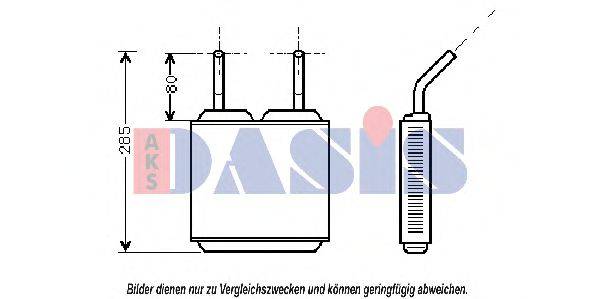 159180N AKS DASIS Теплообменник, отопление салона 159180N AKS DASIS