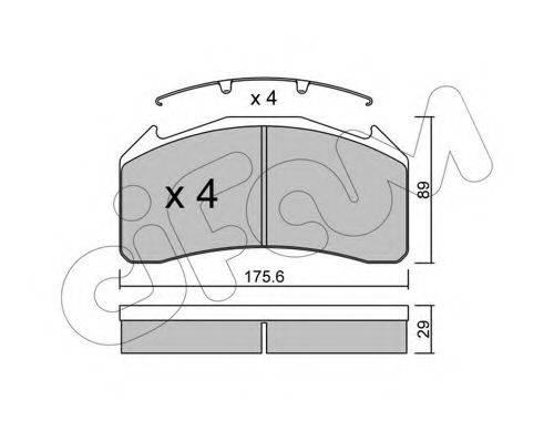 Комплект тормозных колодок, дисковый тормоз 822-591-0 CIFAM