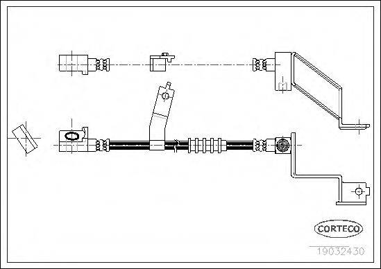 Тормозной шланг 19032430 CORTECO