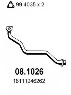Труба выхлопного газа 08.1026 ASSO