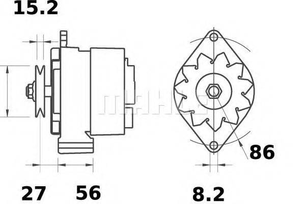 Генератор MG 277 MAHLE ORIGINAL