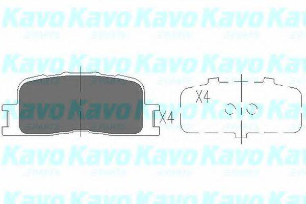 Комплект тормозных колодок, дисковый тормоз KBP-9077 KAVO PARTS