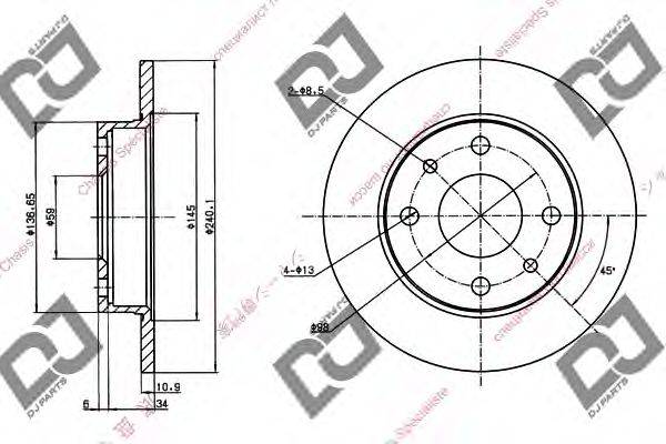 Тормозной диск BD1300 DJ PARTS