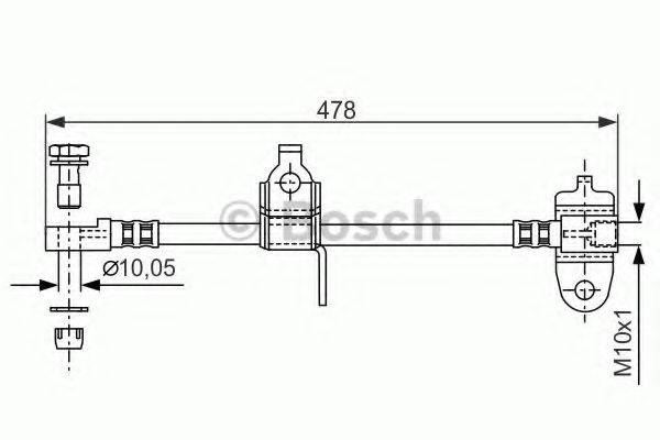 Тормозной шланг 1 987 481 070 BOSCH