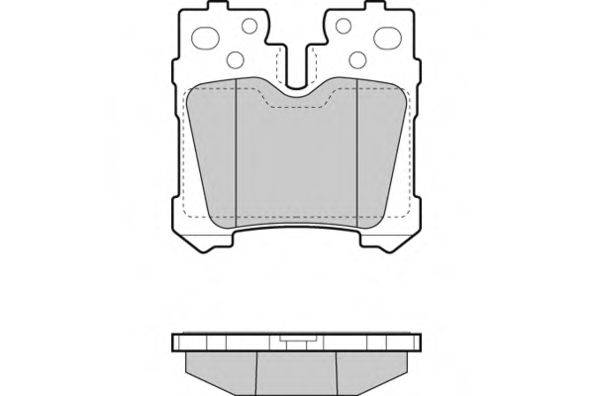 Комплект тормозных колодок, дисковый тормоз 12-1463 E.T.F.