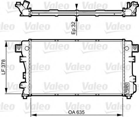 Радиатор, охлаждение двигателя 731148 VALEO