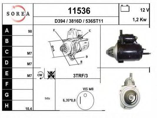 Стартер 11536 EAI