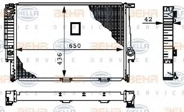 Радиатор, охлаждение двигателя 8MK 376 713-141 HELLA