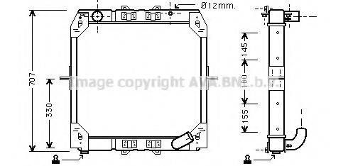 Радиатор, охлаждение двигателя ME2165 AVA QUALITY COOLING