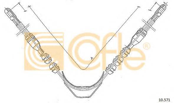 Трос, стояночная тормозная система 10.571 COFLE