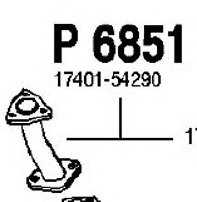 Труба выхлопного газа P6851 FENNO
