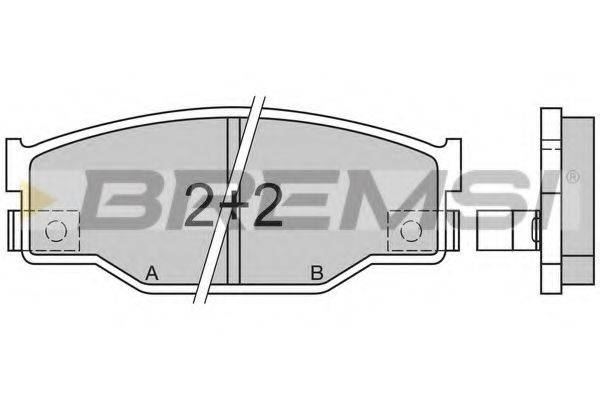 Комплект тормозных колодок, дисковый тормоз BP2403 BREMSI