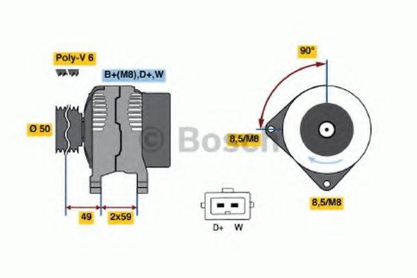 Генератор 0 986 038 950 BOSCH