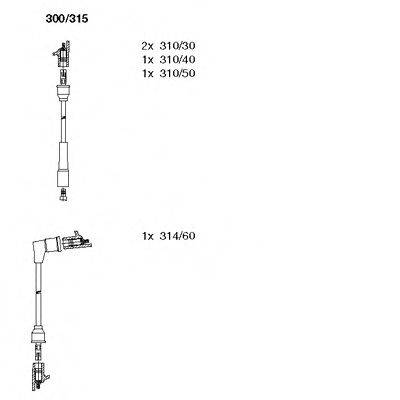 Комплект проводов зажигания 300/315 BREMI